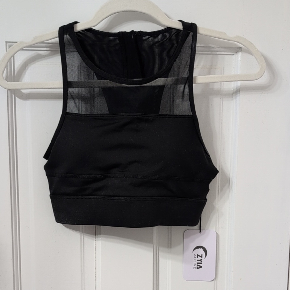 Zyia Black All Star Mesh Sports Bra
